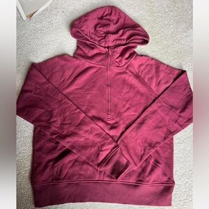 NWT Member’s Mark Women’s S Burgundy Quarter Zip Hoodie